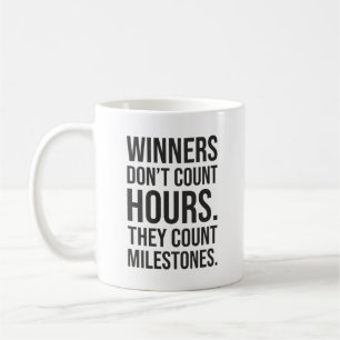 Mug Les gagnants comptent les jalons - Motivation du s