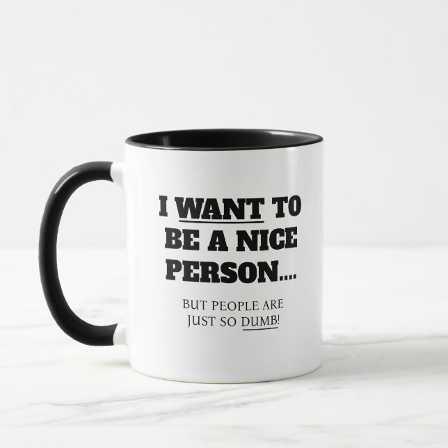 Mug Les gens amusants sont stupides (Gauche)