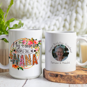 Mug Les Gens M'Appelent Nana Joyeuse Photo Grand-Mère 