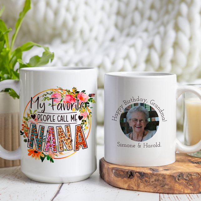 Mug Les Gens M'Appelent Nana Joyeuse Photo Grand-Mère  (Créateur téléchargé)