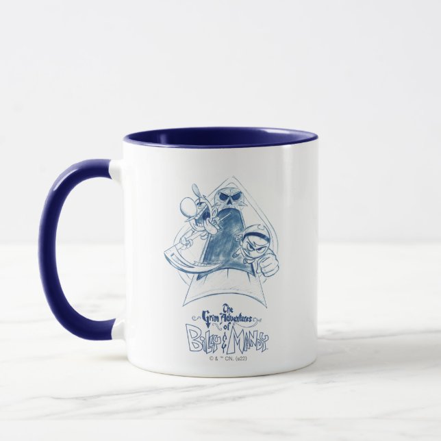 Mug Les Grandes Aventures de Billy & Mandy Sketch Art (Gauche)