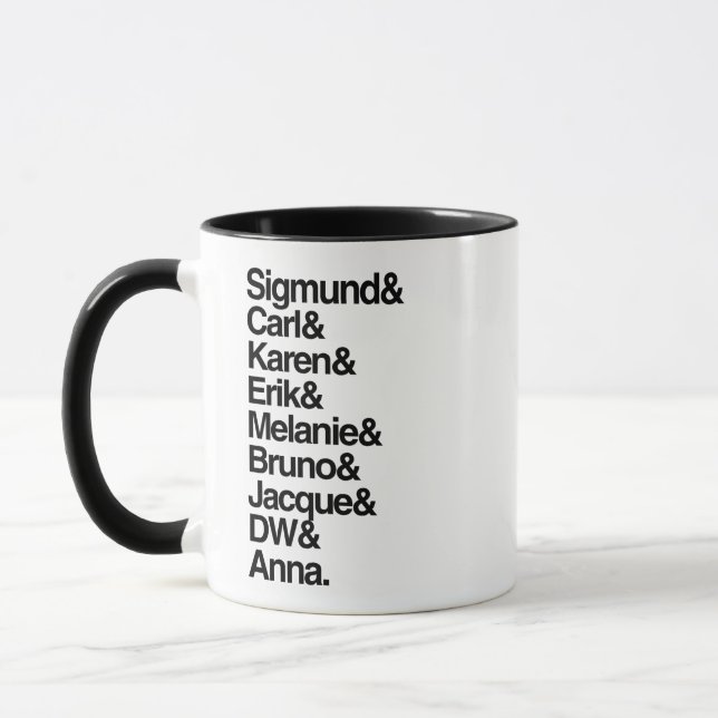 Mug Les grands de la psychanalyse - Les prénoms (Gauche)