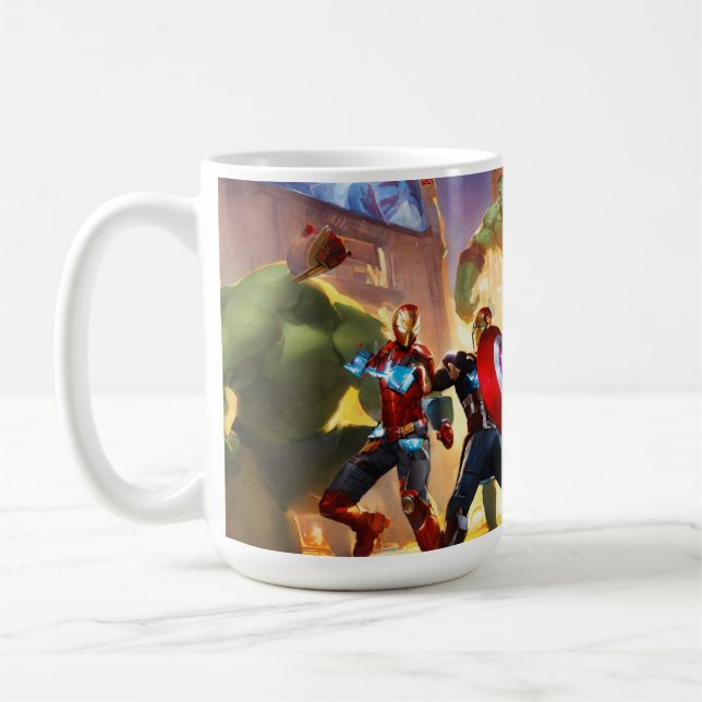 Mug "Les héros galactiques combattent le verre de thé" (Gauche)