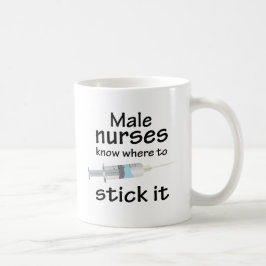 Mug Les infirmières de mâle savent où le coller