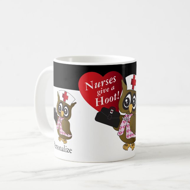 Mug Les infirmières donnent un coup de pied ! Nurse Ow (Devant gauche)