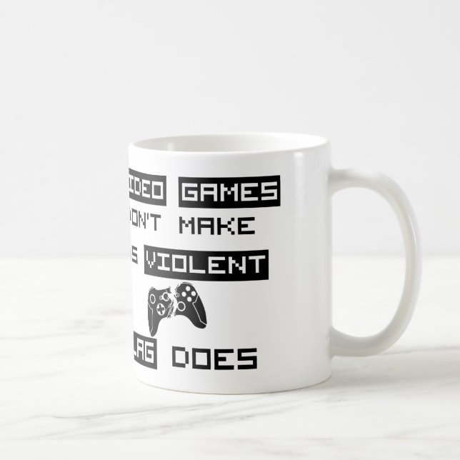 Mug Les jeux vidéo ne nous rendent pas violents (XBOX (Droite)