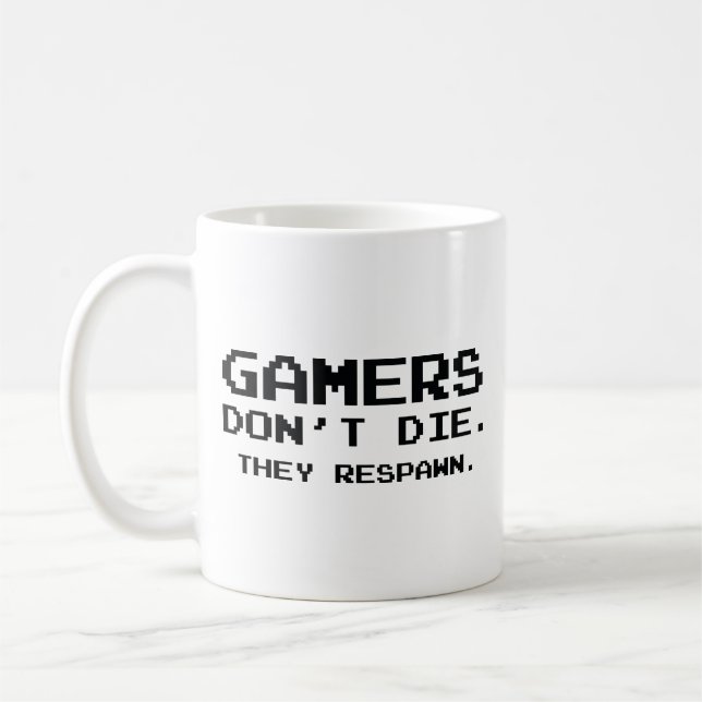 Mug Les joueurs ne meurent pas. Ils Se Respectent. Caf (Gauche)