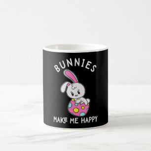 Mug Les lapins me rendent heureux Panier de chasse aux