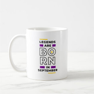 Mug Les légendes sont nées en septembre
