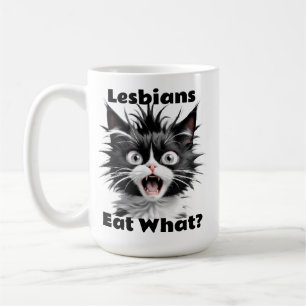 Mug Les Lesbiennes Drôle Mangent Quoi ? Lesbienne de c