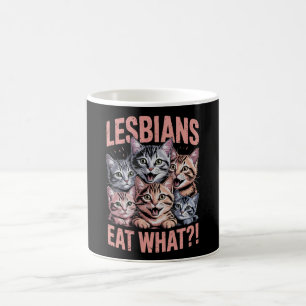 Mug Les lesbiennes mangent ce chat drôle Lesbienne LGB