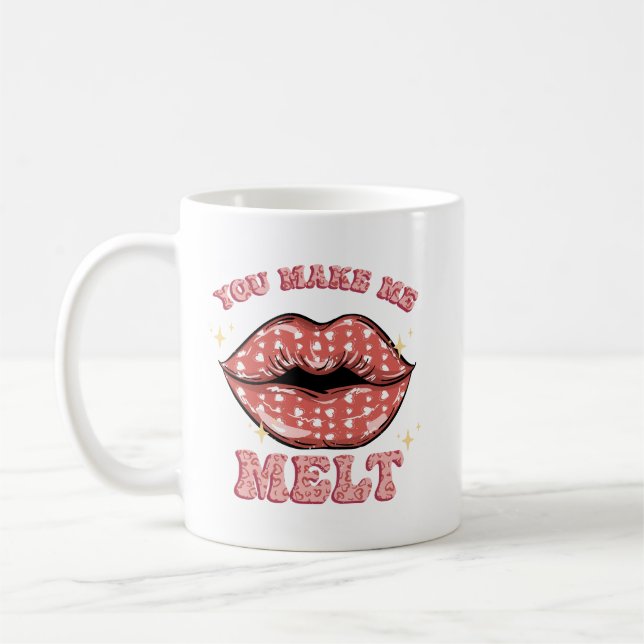 Mug Les lèvres de la Saint-Valentin Embrassez-moi Fair (Gauche)