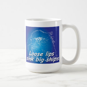 Mug Les lèvres lâches coulent de grands bateaux.