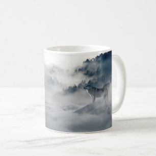 Mug Les loups dans un paysage hivernal