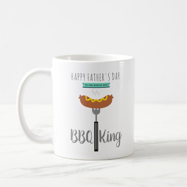 Mug Les Loups Meilleure Fête des pères BBQ King Ou Ann (Gauche)