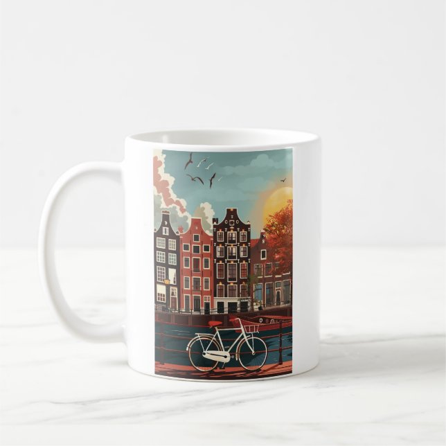 Mug Les maisons du canal d'Amsterdam (Gauche)