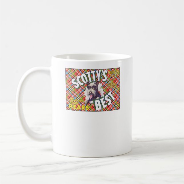Mug Les meilleures poires de Scotts - étiquette de (Gauche)