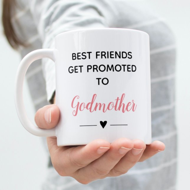 Mug Les Meilleurs Amis Sont Promus À Godmère Rose (Créateur téléchargé)