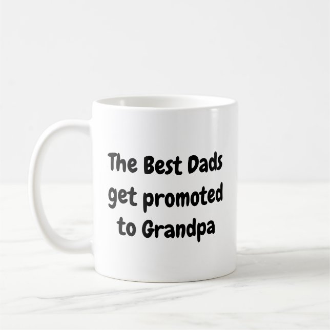 Mug Les meilleurs papas sont promus à Grand-père (Gauche)