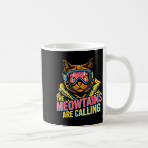 Mug Les meowtains appellent les enfants de ski de snow