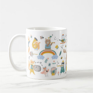 Mug Les mignons Animaux Jouant Des Instruments De Musi