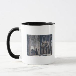 Mug Les moines couvrant le roi de drapent le couvent