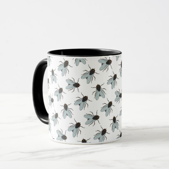 Mug Les mouches de la maison bourdonnantes volent L'In (Devant gauche)