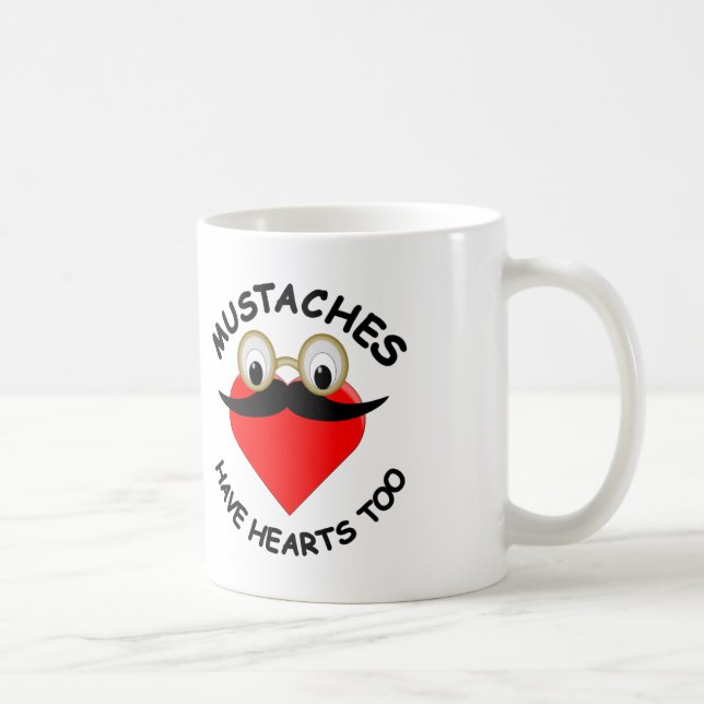 Mug Les moustaches ont aussi des coeurs (Droite)
