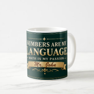 Mug Les nombres sont ma langue Prof de maths Personnal