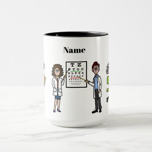 Mug Les optométristes masculins et féminins nomment Mu (Centre)
