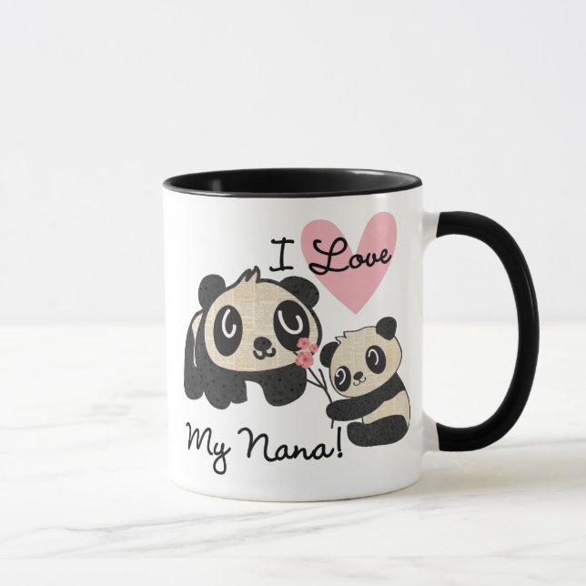 Mug Les pandas I aiment ma Nana (Droite)