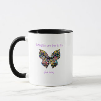 Mug Les papillons sont libres de voler, s'envoler