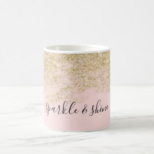 Mug Les parties scintillantes de Faux d'or rougissent