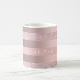 Mug Les parties scintillantes roses élégantes d'or e
