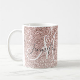 Mug Les parties scintillantes roses Girly d'or
