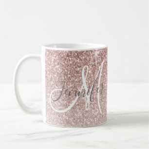 Mug Les parties scintillantes roses Girly d'or