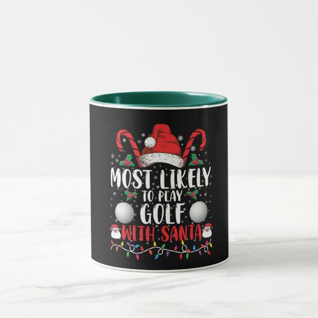 Mug Les Plus Probables De Jouer Au Golf Avec Père Noël (Centre)