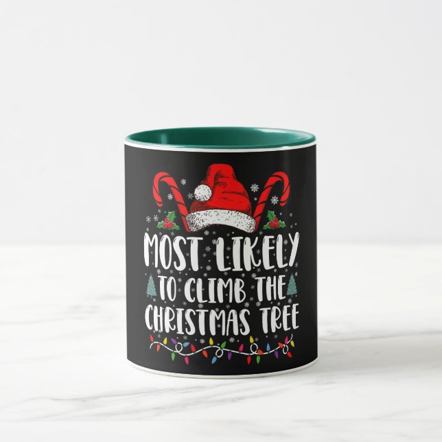 Mug Les Plus Susceptibles D'Grimper À L'Arbre De Noël (Centre)