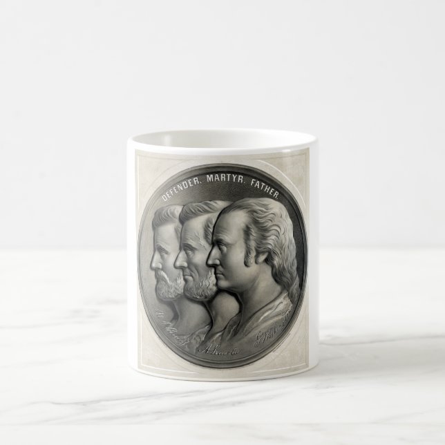 Mug Les Présidents Grant, Lincoln, et Washington (Centre)