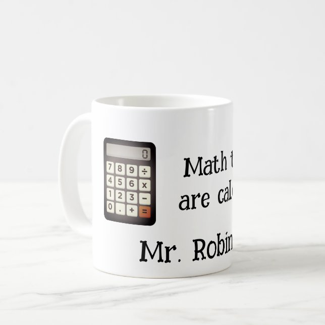 Mug Les professeurs de maths amusants calculent (Devant gauche)