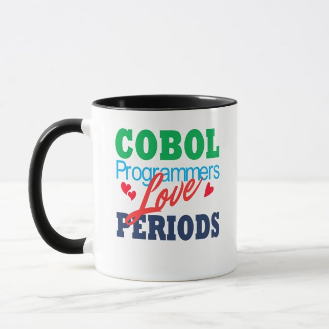 Mug Les programmeurs Cobol adorent les points (Gauche)