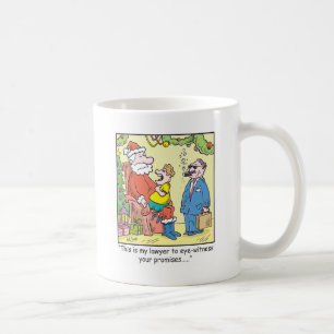 Mug Les promesses de Père Noël de bande dessinée de