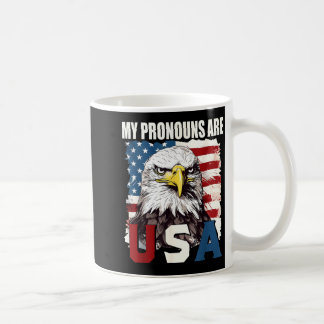 Mug Les pronoms sont USA Drapeau Américain Patriotique