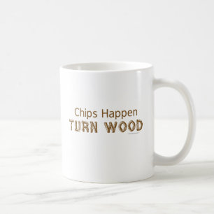 Mug Les puces se produisent tour Woodturning drôle en