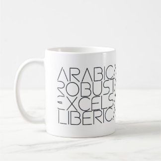 Mug Les quatre types de café