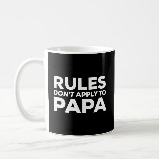 Mug Les Règles Ne S'Appliquent Pas Au Don Papa Funny G (Gauche)