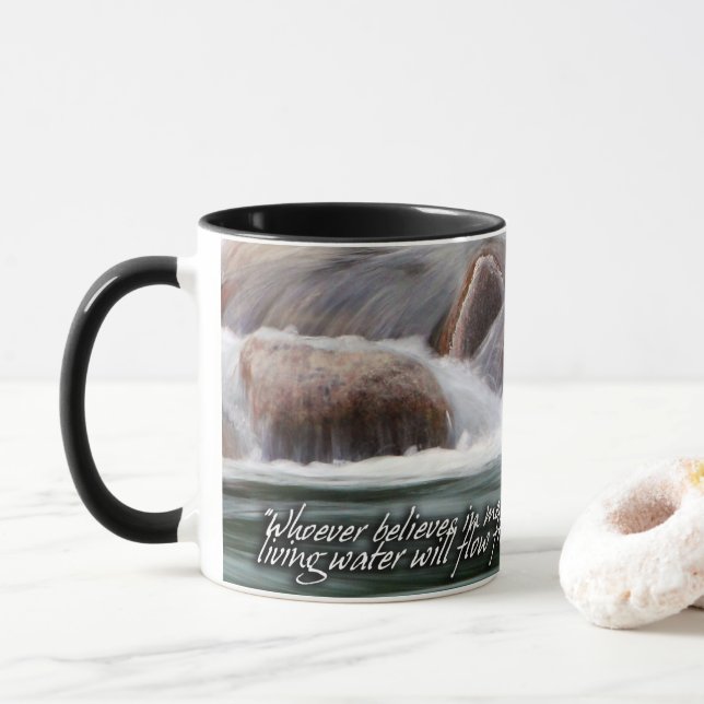 Mug Les rivières d'eau de vie source d'inspiration (Avec donut)