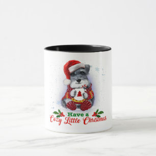 Mug Les Schnauzer De Miniature Gris Ont Un Noël Cosy