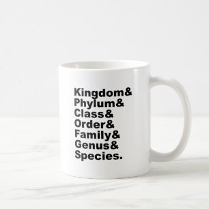 Mug Les sept catégories de la taxinomie biologique