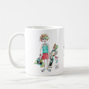 Mug Les shorts de golf, voiturette de golf, ne réponde